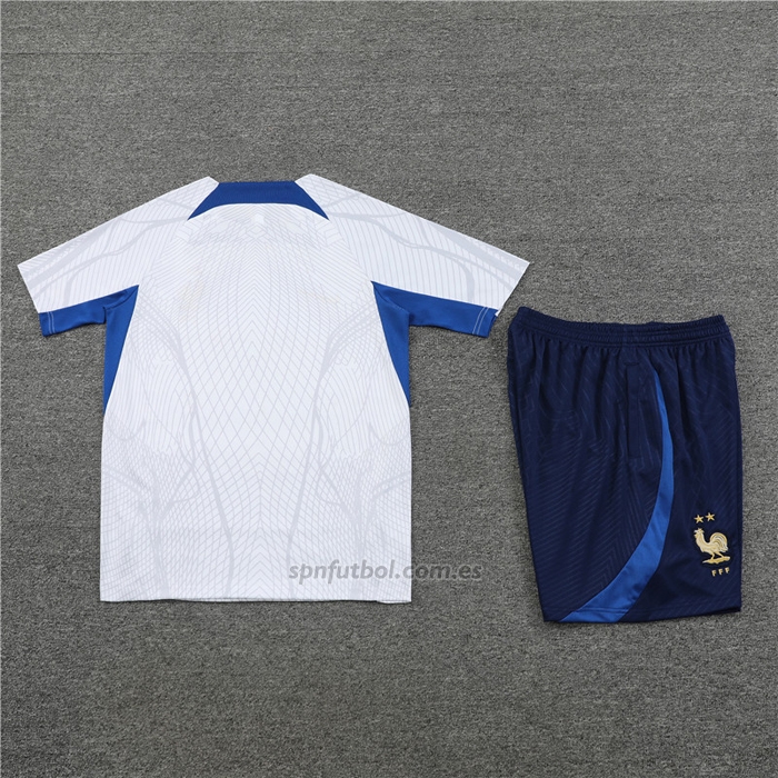 Chandal del Francia Manga Corta 2022-2023 Blanco - Pantalon Corto
